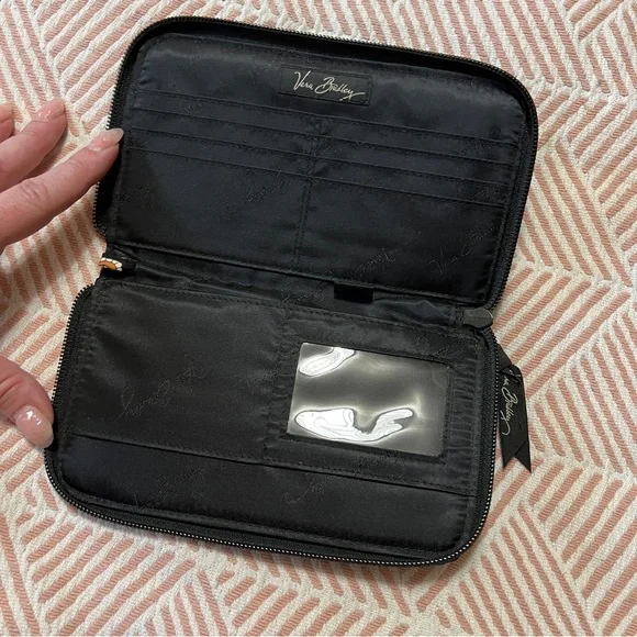 Vera Bradley Black Paisley Quilted Wallet - Picture 7 of 7